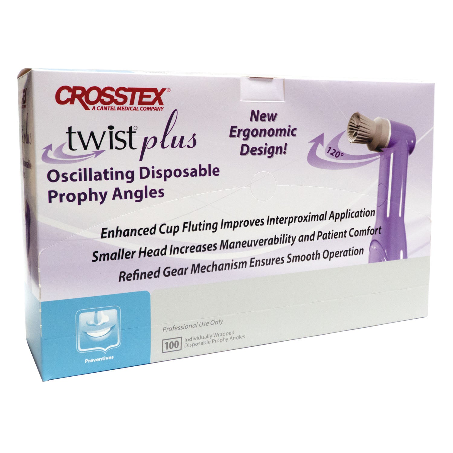 TPLUSPASC - Crosstex International - Prophy Angle, Soft Cup Gray, Disposable, 100/bx    , bx