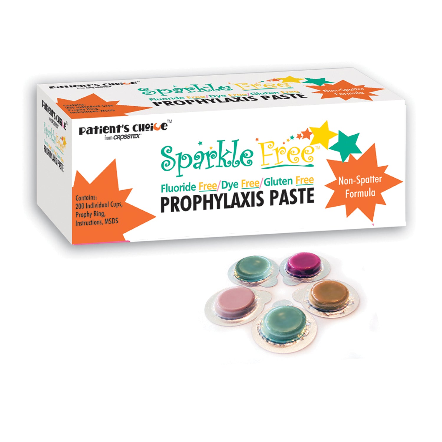 UPSFMF - Crosstex International - Pasta profiláctica, mediana, afrutada, vasos individuales, 200/caja