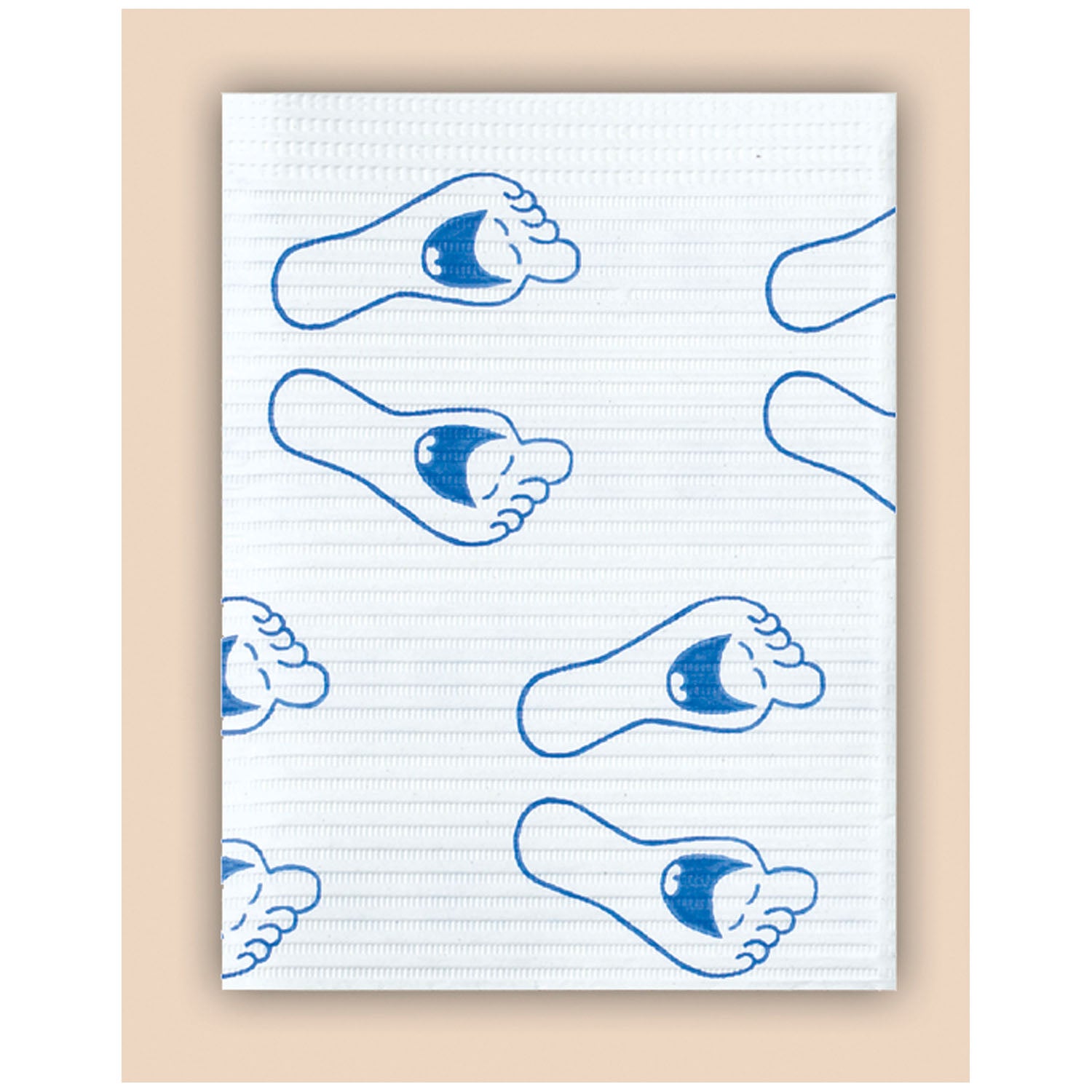WPXFP - Crosstex International - Towel, 3-Ply Paper, Poly, 19" x 13", Happy Feet, 500/cs    , cs