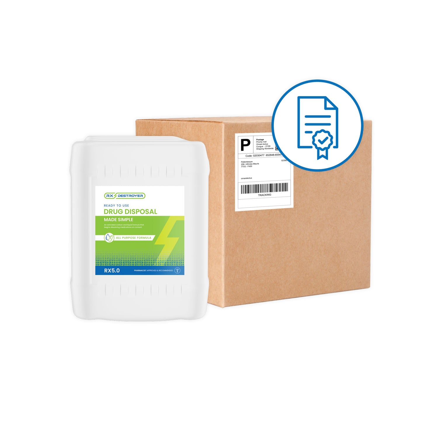RX5MB - C2R Global Manufacturing - Rx Destroyer™ All-Purpose, 5 Gallon Container    , ea