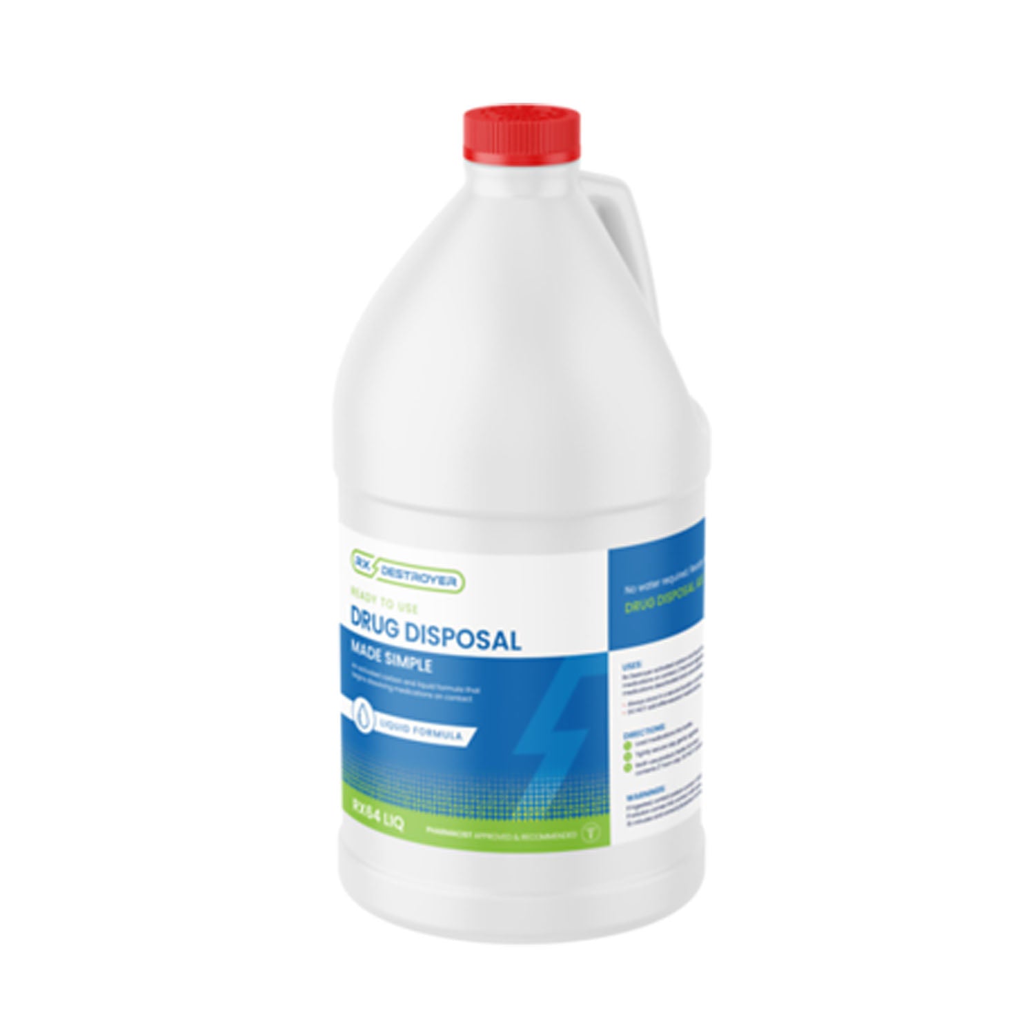 RX64LIQ - C2R Global Manufacturing - Rx Destroyer™ 液體藥物專用配方，含硬化劑包，64 盎司瓶裝，4 瓶/箱，箱裝