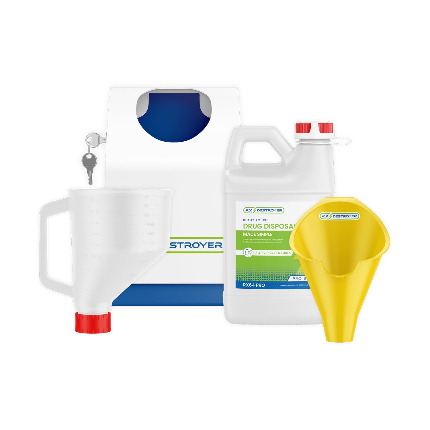 RX64PROLCKBXK - C2R Global Manufacturing - Rx Destroyer™ Starter Kit Includes:  RX64PRO (1), RXFUN (1), FUN32 (1) & 64PROLOCKBOX (1)    , ea
