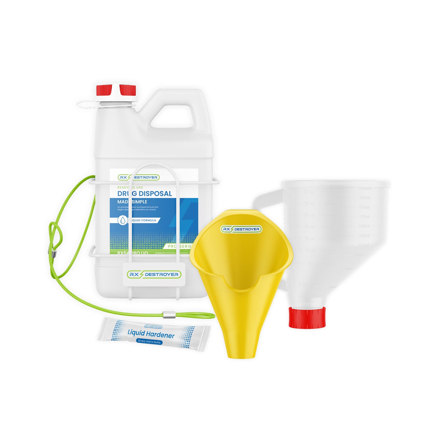 RX64PROLIQWK - C2R Global Manufacturing - Rx Destroyer™ Starter Kit Includes:  RX64PROLIQ (1), RXFUN (1), FUN32 (1), RX64HARD (1) & 64PROWALLSEC (1)    , ea