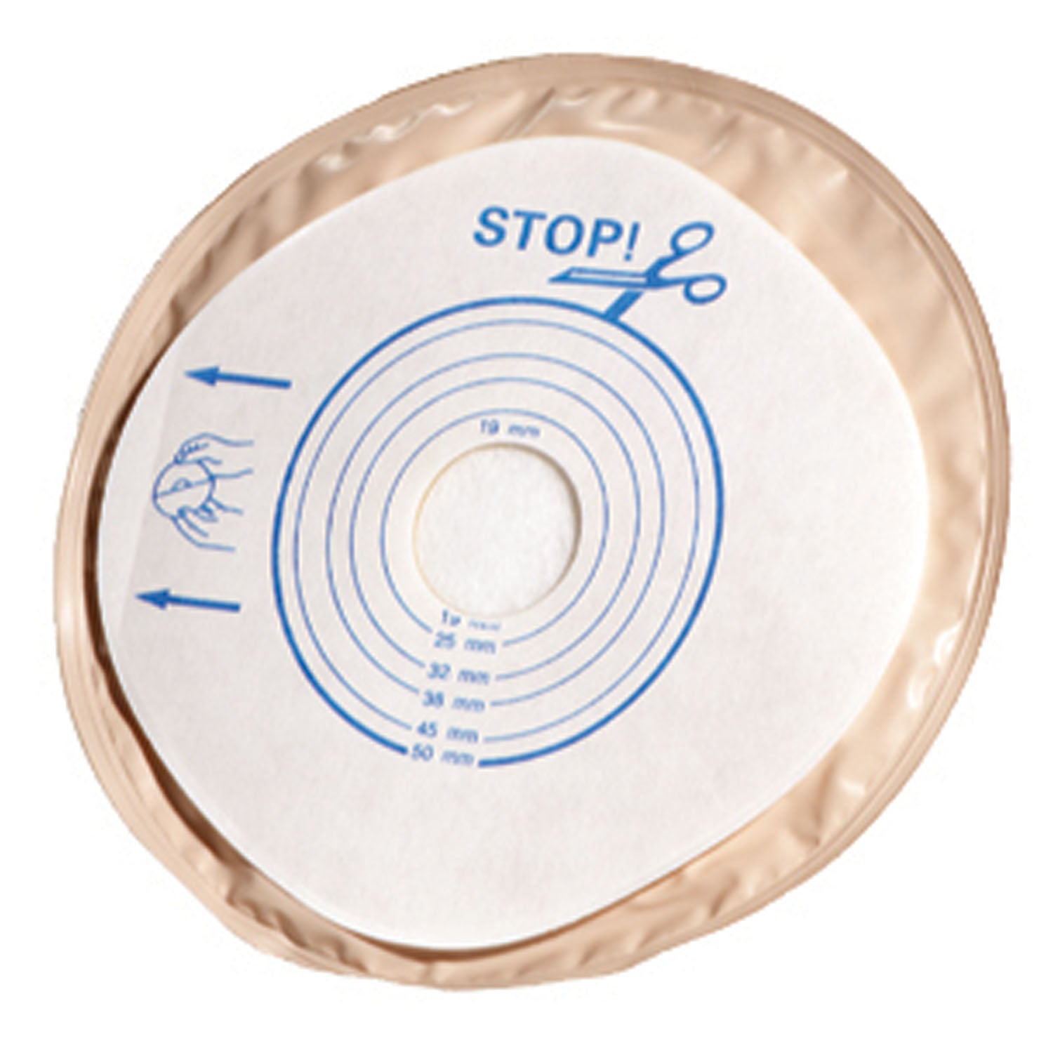 175611 - 康維德 - 造口帽，可裁剪，造口皮膚保護膜，無膠帶領口，單面舒適面板和過濾器，不透明，3/4 英寸 - 2 英寸，30 個/盒（僅限美國大陸地區），盒