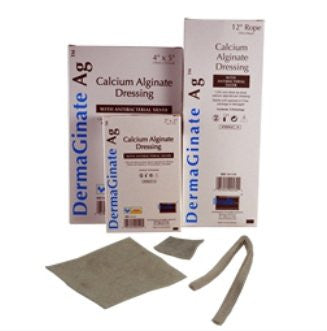 718957 - Derma - DermaGinate/ Ag Silver Alginate Dressing 2 X 2 Inch Square Sterile, 00520E, Box of 10, (BX)