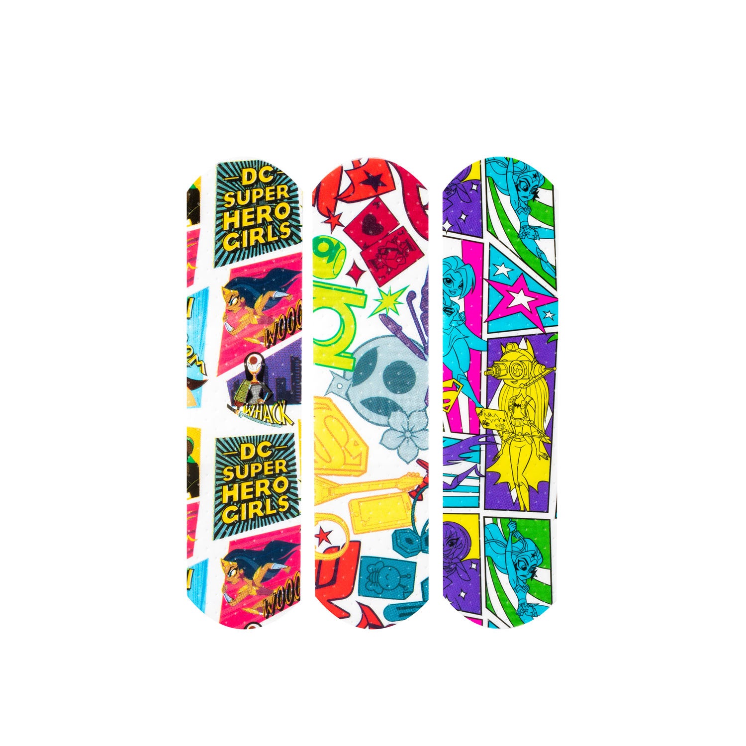 10859 - Dukal Corporation - Stat Strip® Adhesive Bandage, ¾" x 3", DC Super Hero Girls™ , 100/bx, 12 bx/cs (Item is not authorized to be sold in any direct-to-consumer platform or retail space which includes, but is not limited to, Amazon, Walmart, or an