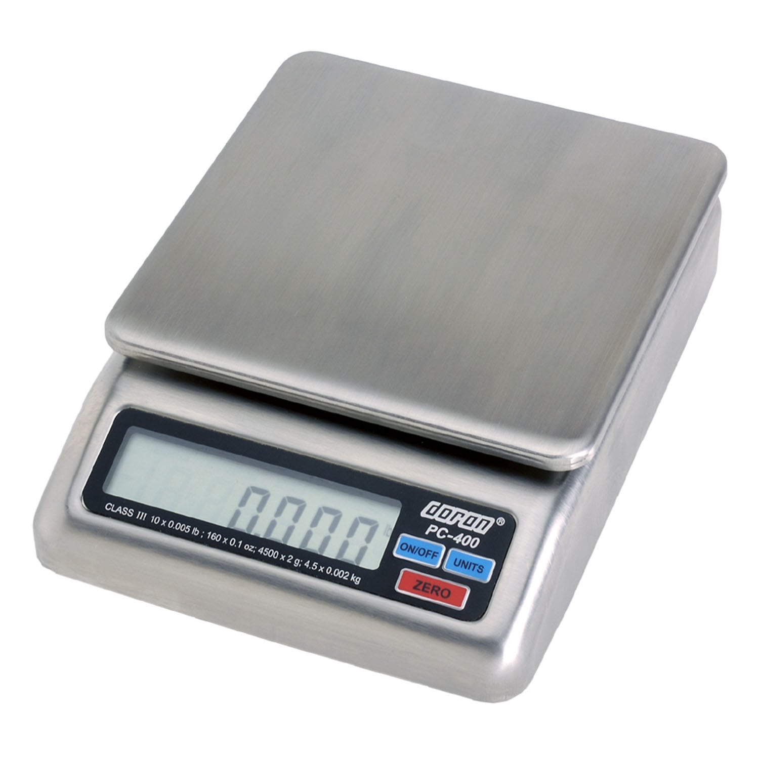 PC-400-05 - Doran Scales, Inc. - 尿布及樣品秤，5磅/2300克，秤盤尺寸：6½英寸 x 6½英寸，每台