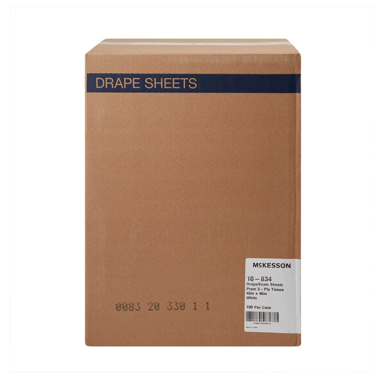 146456 - McKesson - General Purpose Drape McKesson Physical Exam Drape 40 W x 48 L in Nonsterile 18-834 Case of 100, (CS)