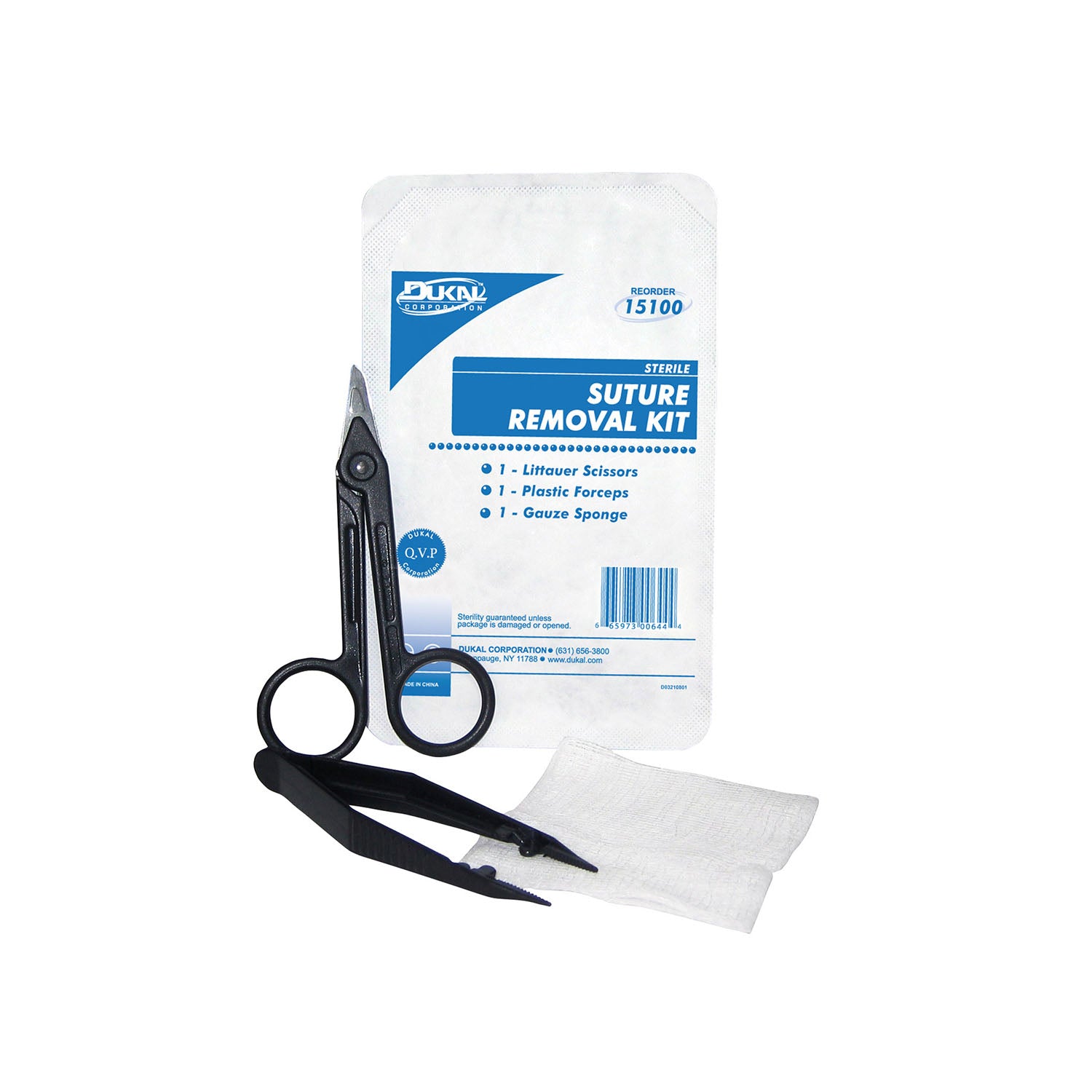 15100 - Dukal Corporation - Suture Removal Kit, Sterile, 50/cs    , cs