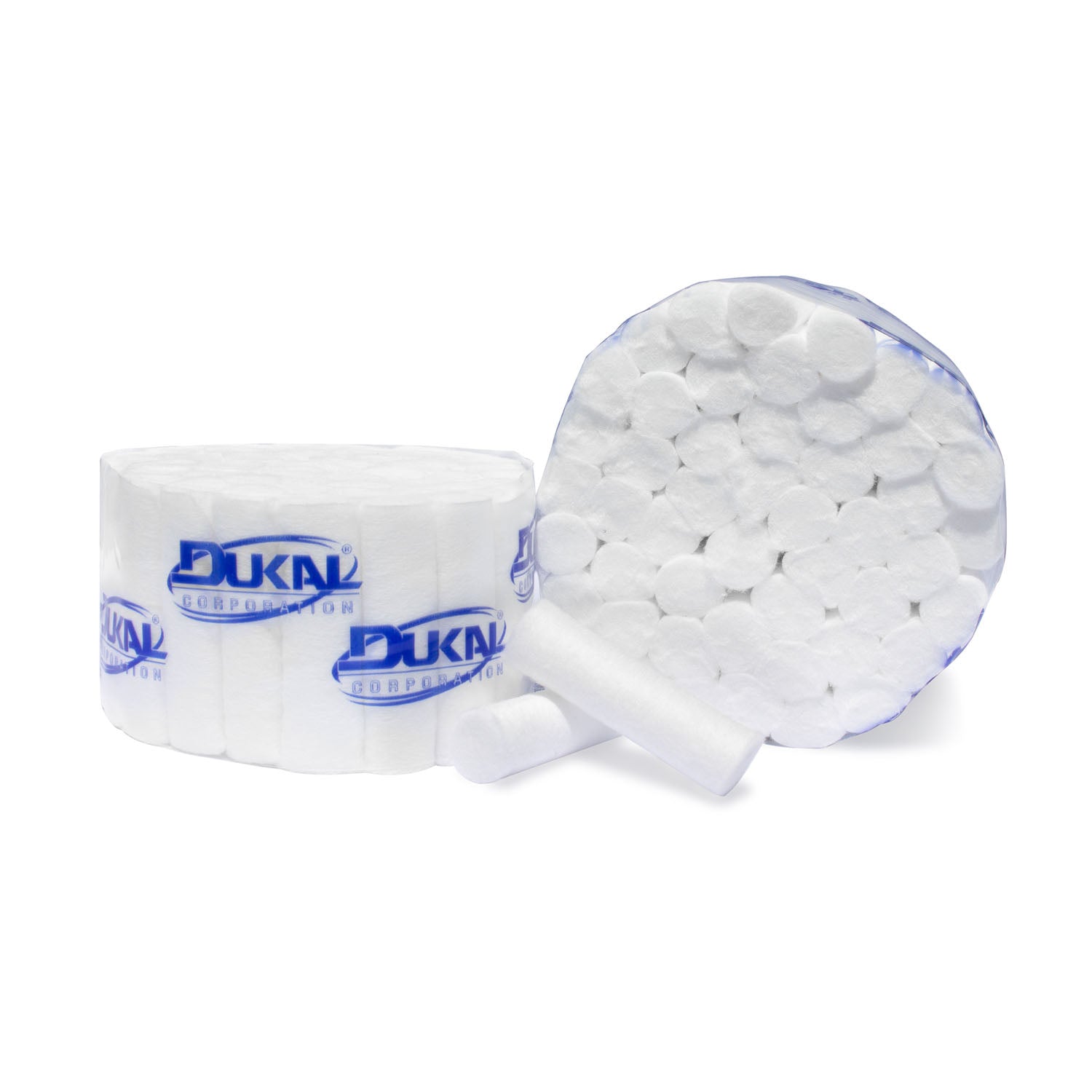 27101 - Dukal Corporation - Rollos de algodón, n.° 2 mediano, 1,5" x 3,75" (3/8"), no estériles, 50/rollo, 2000 rollos/caja, 12 cajas/caja (12 cajas/plt), caja