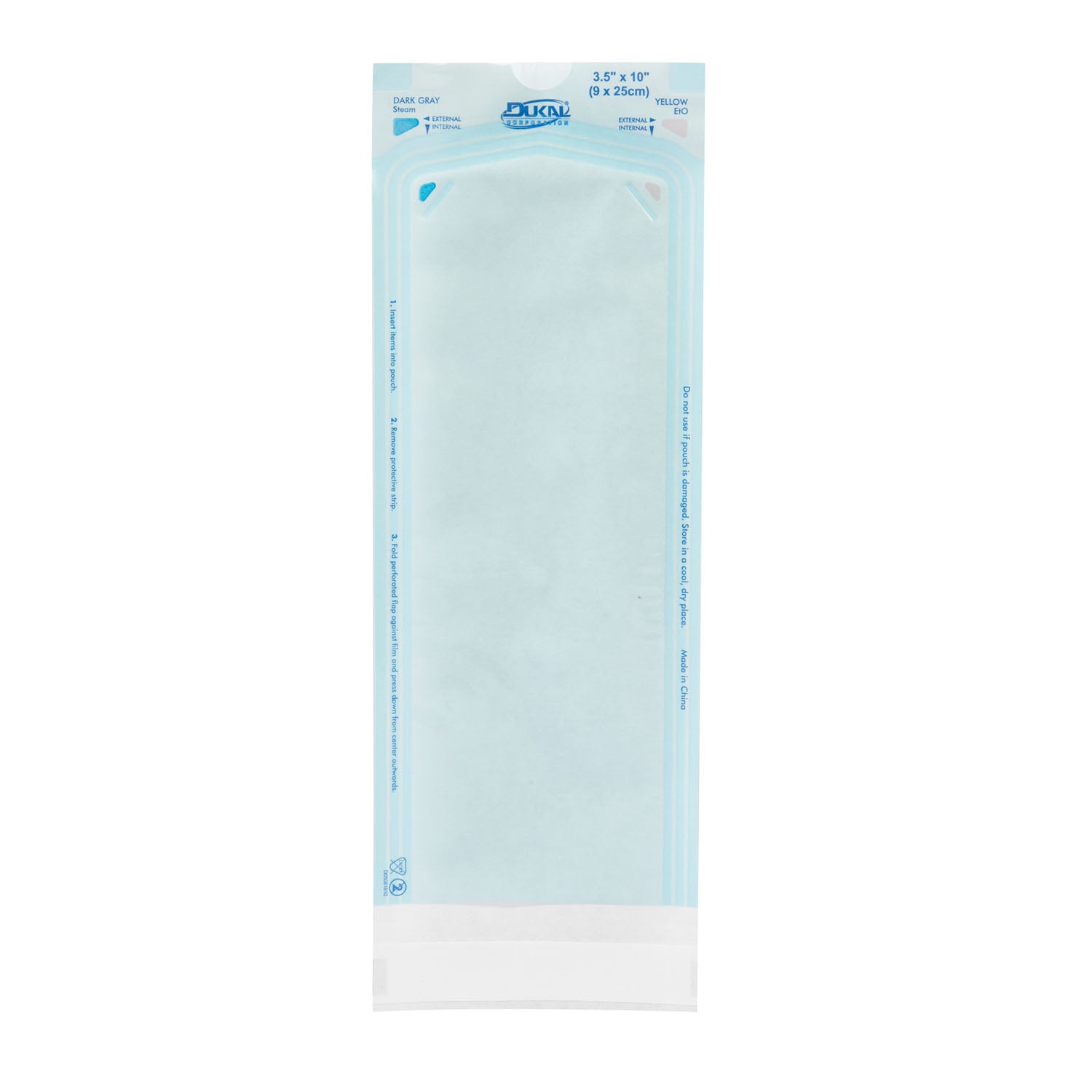 27305 - Dukal Corporation - Bolsas de esterilización, 3,5" x 10", 500/caja, 4 cajas/caja (100 cajas/plt), caja