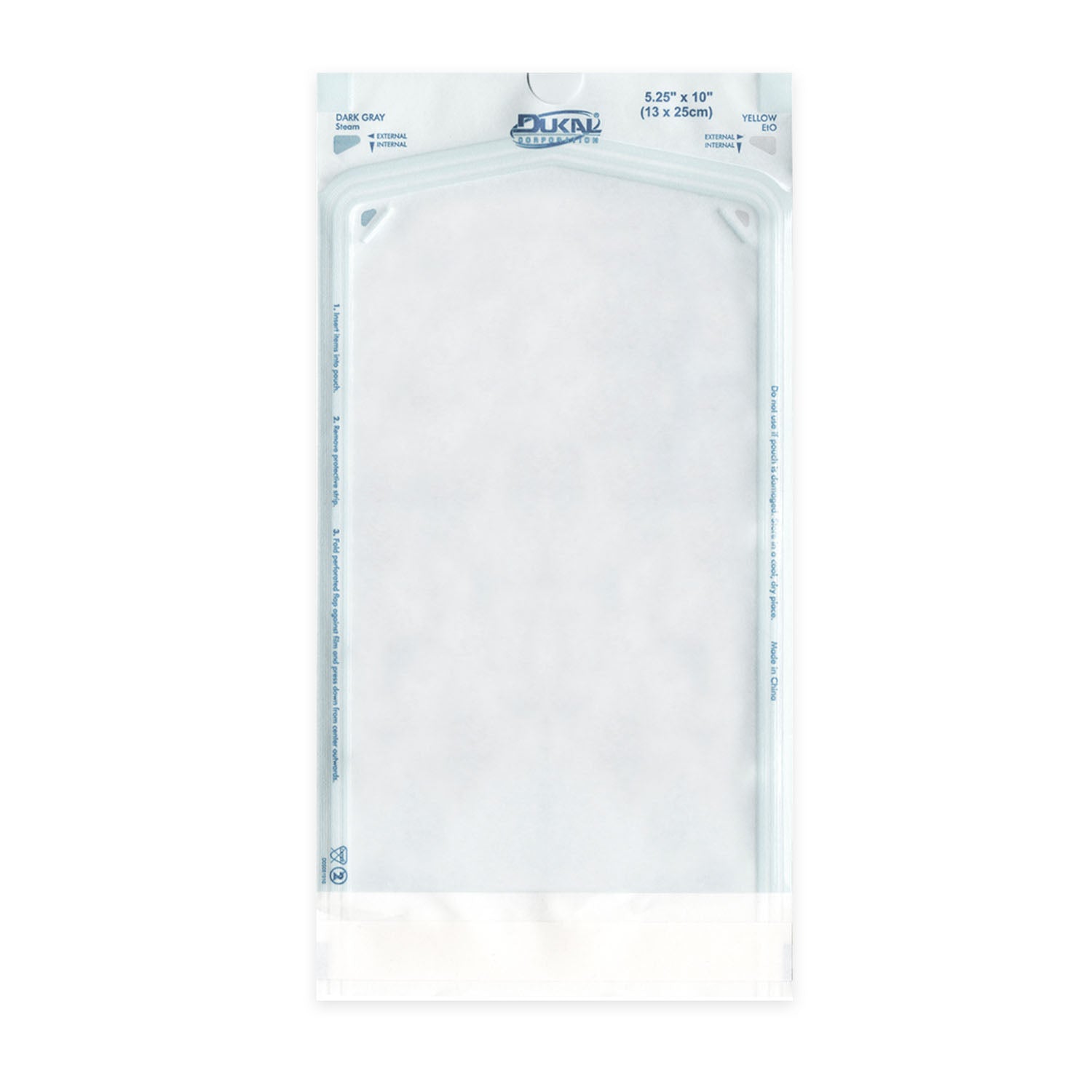 27306 - Dukal Corporation - Bolsas de esterilización, 5,25" x 10", 200/caja, 15 cajas/caja (45 cajas/plt) (Artículo en espera de pedido del fabricante - Inventario limitado cuando esté disponible), caja