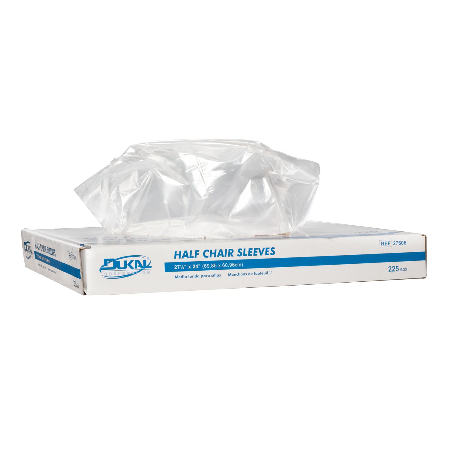 27606 - Dukal Corporation - Chair Sleeves, ½ Size, 27½" x 24", 225/bx, 3 bx/cs (48 cs/plt)    , cs