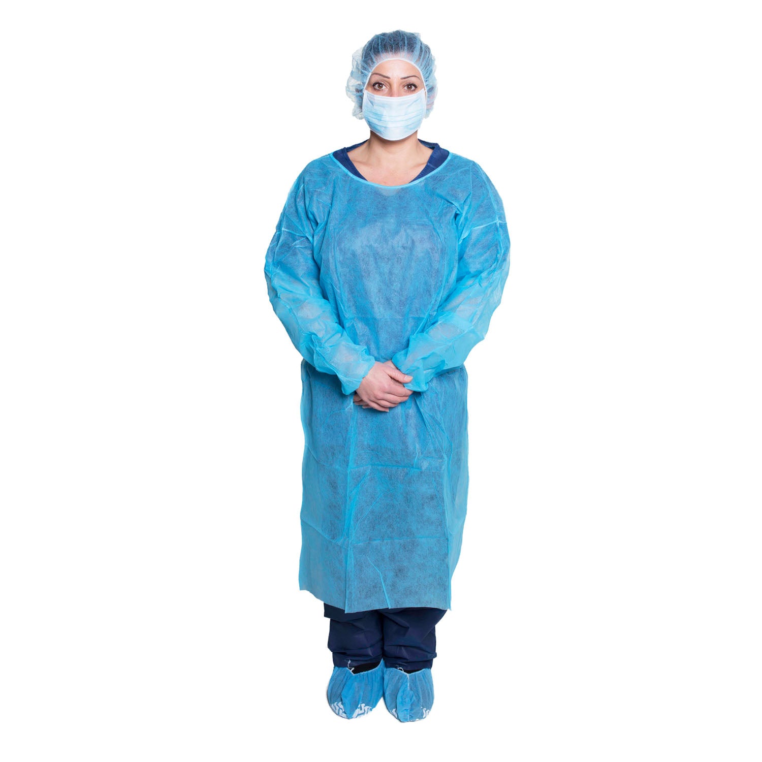 301BL - Dukal Corporation - Isolation Gown, One Size, Blue, 10/bg, 5 bg/cs (84 cs/plt)    , cs