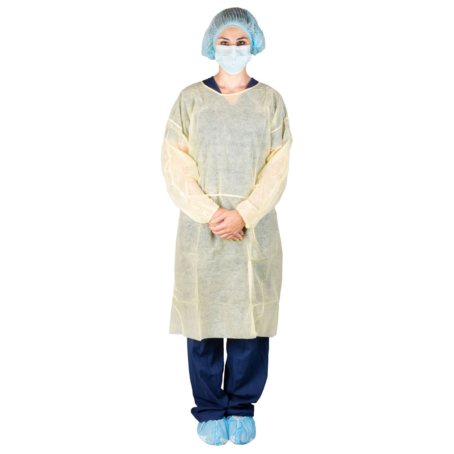 303 - Dukal Corporation - Isolation Gown, Poly Coated, Impervious, Yellow, 10/bg, 5 bg/cs (36 cs/plt)     , cs