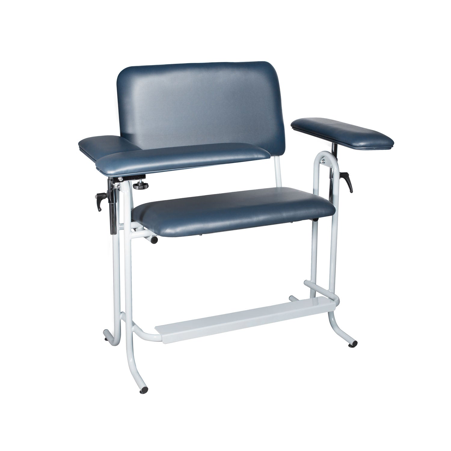 4382X-F - Dukal Corporation - Blood Draw Chair with Flip Up Arm, Wide, Upholstered, Seat Dimensions: 32"W x 17"D x 19"H, Blue (DROP SHIP ONLY)    , ea