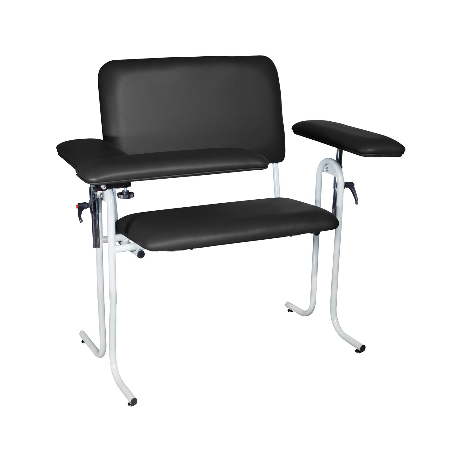 4382XF-BLK - Dukal Corporation - Blood Draw Chair with Flip Up Arm, Wide, Upholstered, Seat Dimensions: 32"W x 17"D x 19"H, Black (DROP SHIP ONLY)    , ea