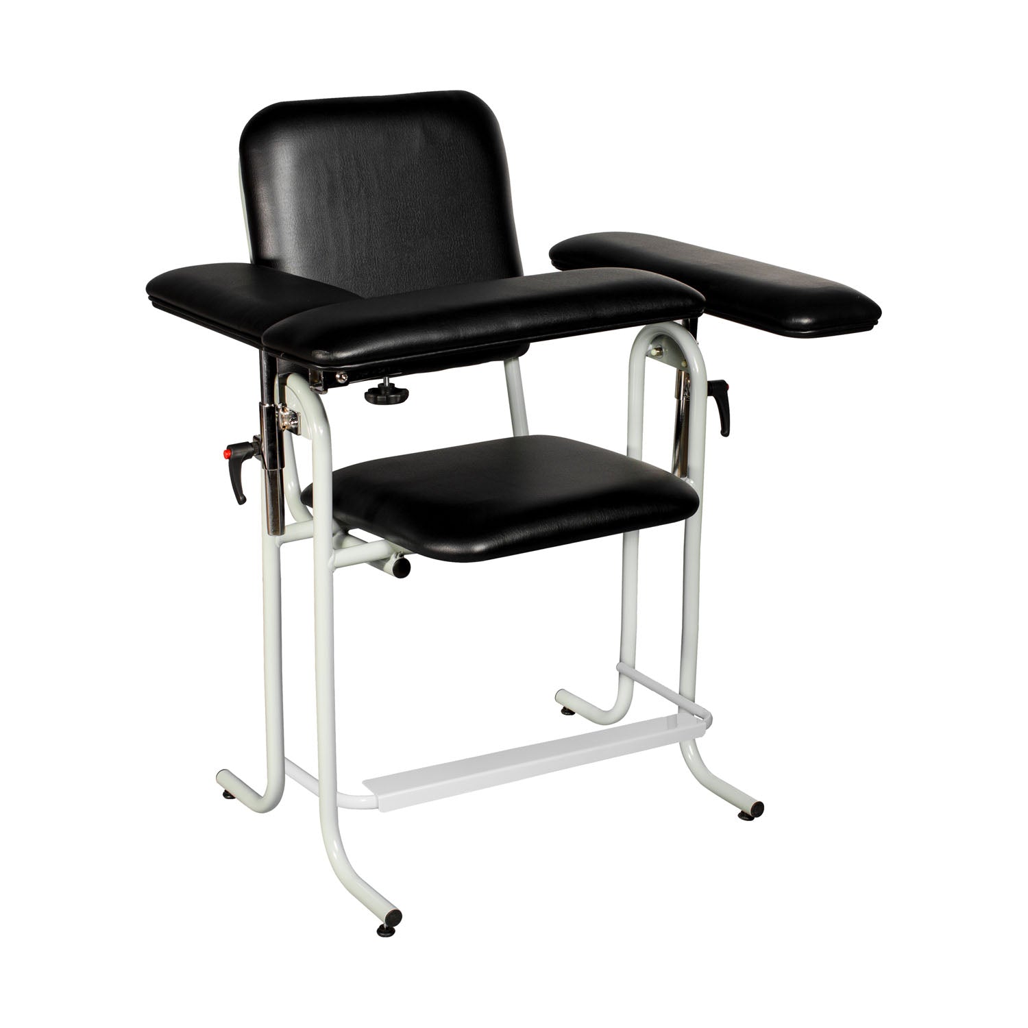 4383F-BLK - Dukal Corporation - Silla para extracción de sangre, estructura de acero, capacidad de peso de 500 lb, alta, tapizada, negra (SOLO ENVÍO DIRECTO), c/u