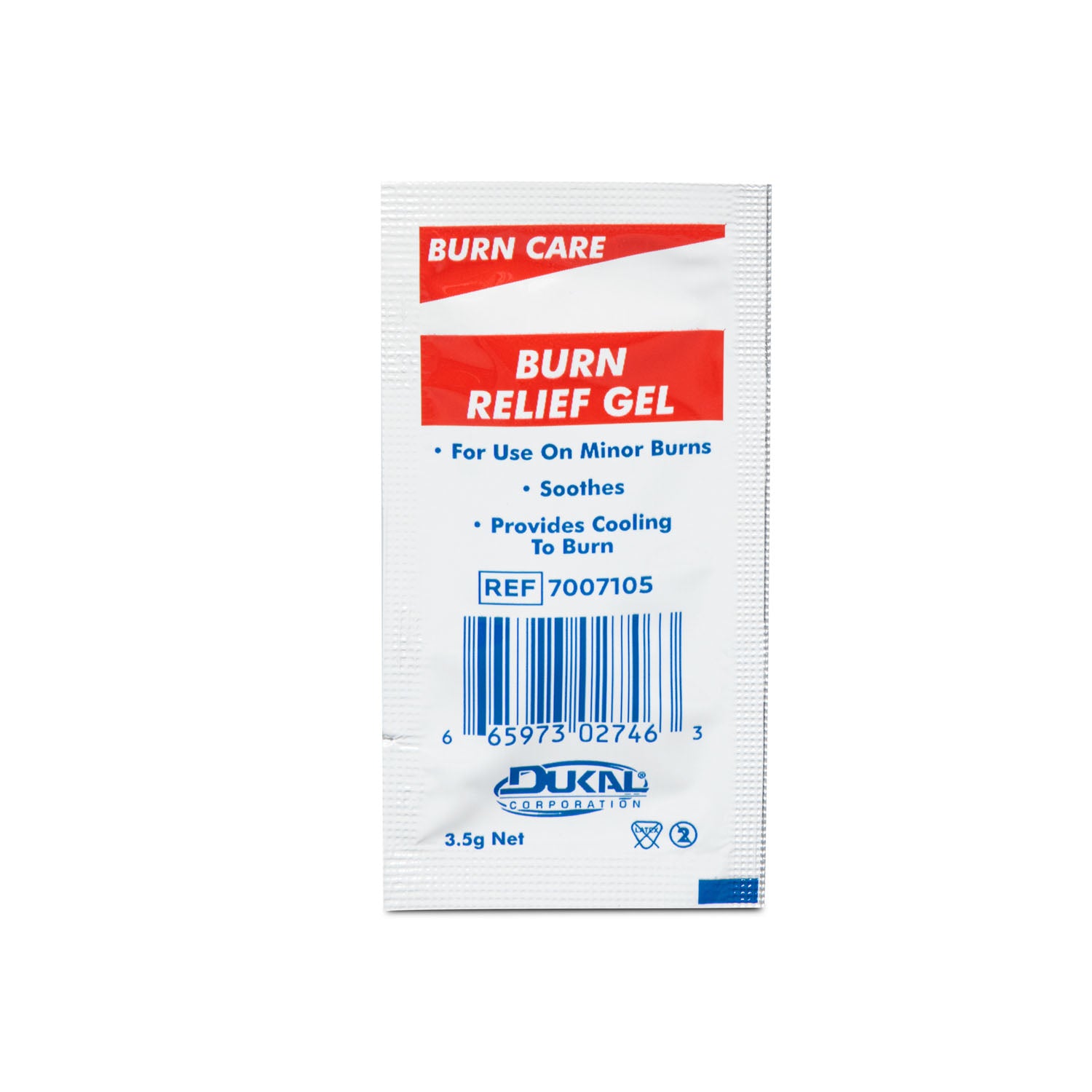 7007105-BULK - Dukal Corporation - Sobre de gel para quemaduras, 3,5 g, a granel, estéril, 1000/caja