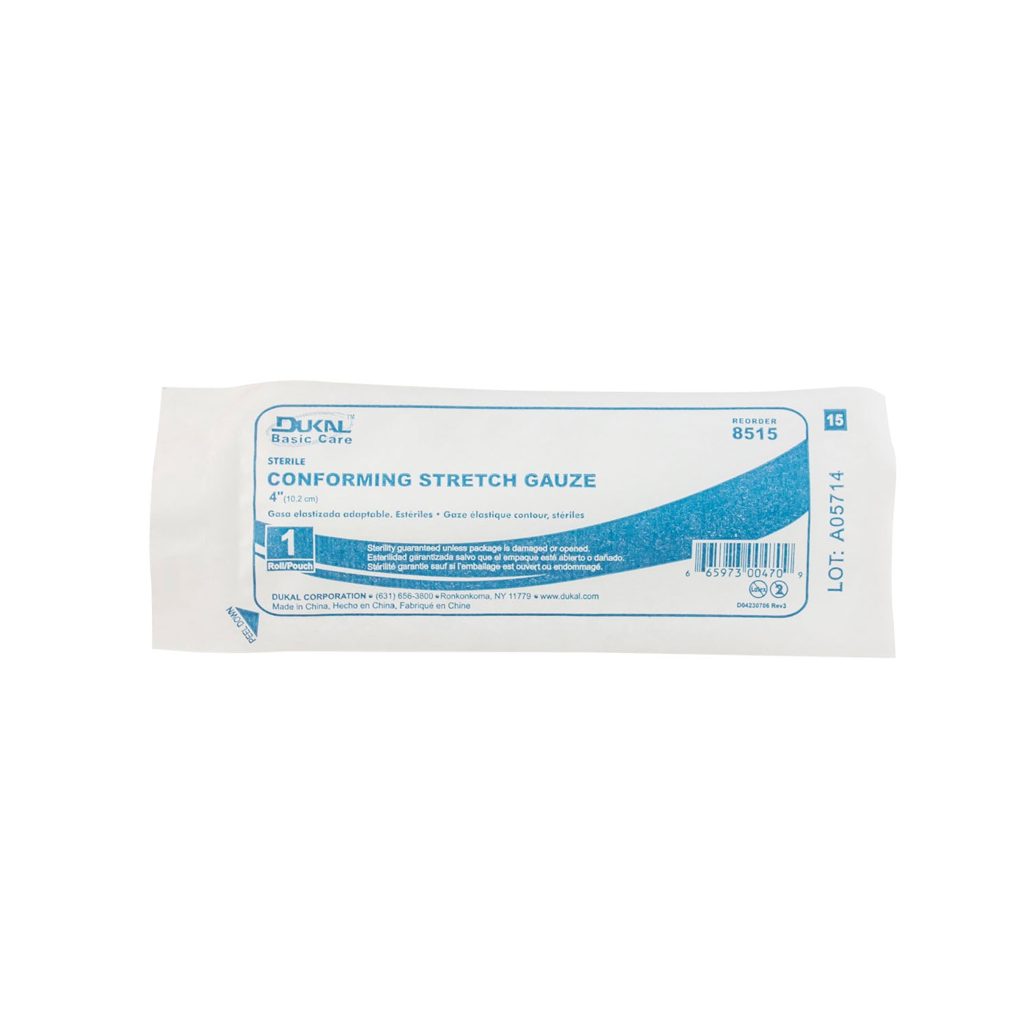 8515 - Dukal Corporation - Conforming Stretch Gauze, 4" Sterile, 12 rl/bg, 8 bg/cs    , cs