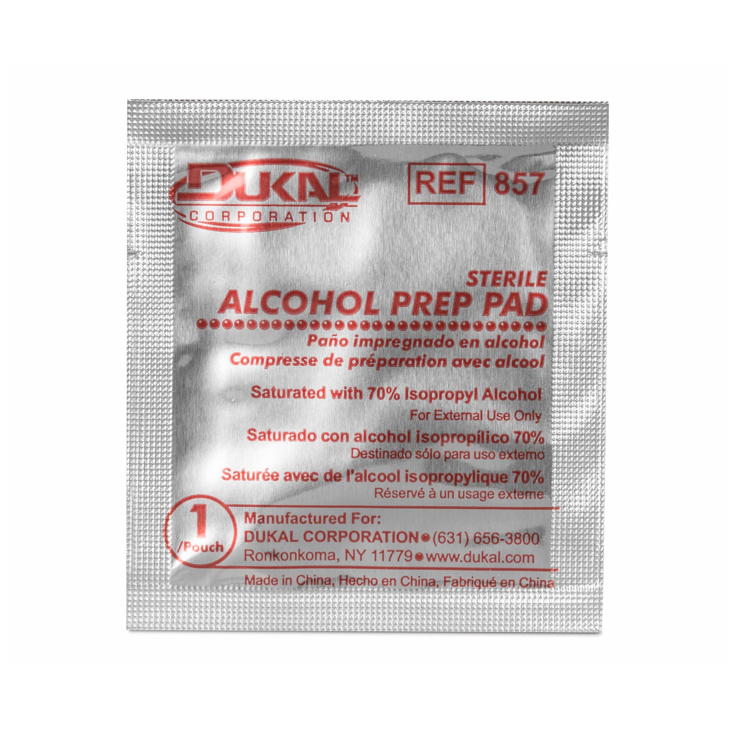 857-4000 - Dukal Corporation - Alcohol Prep Pad, Bulk, 1/pch, 4000 pch/cs    , cs