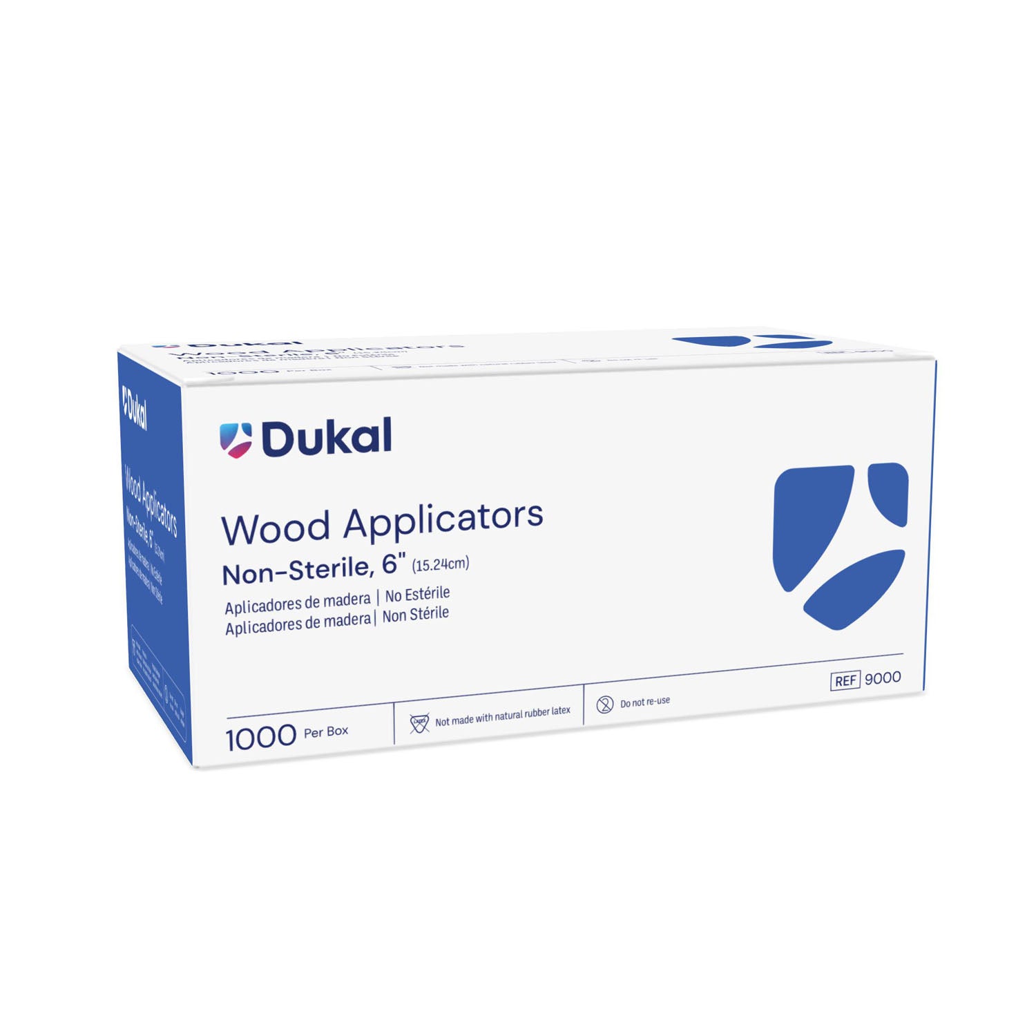 9000 - Dukal Corporation - 塗抹器，6英寸，木製，非無菌，1000個/盒，30盒/箱，箱裝