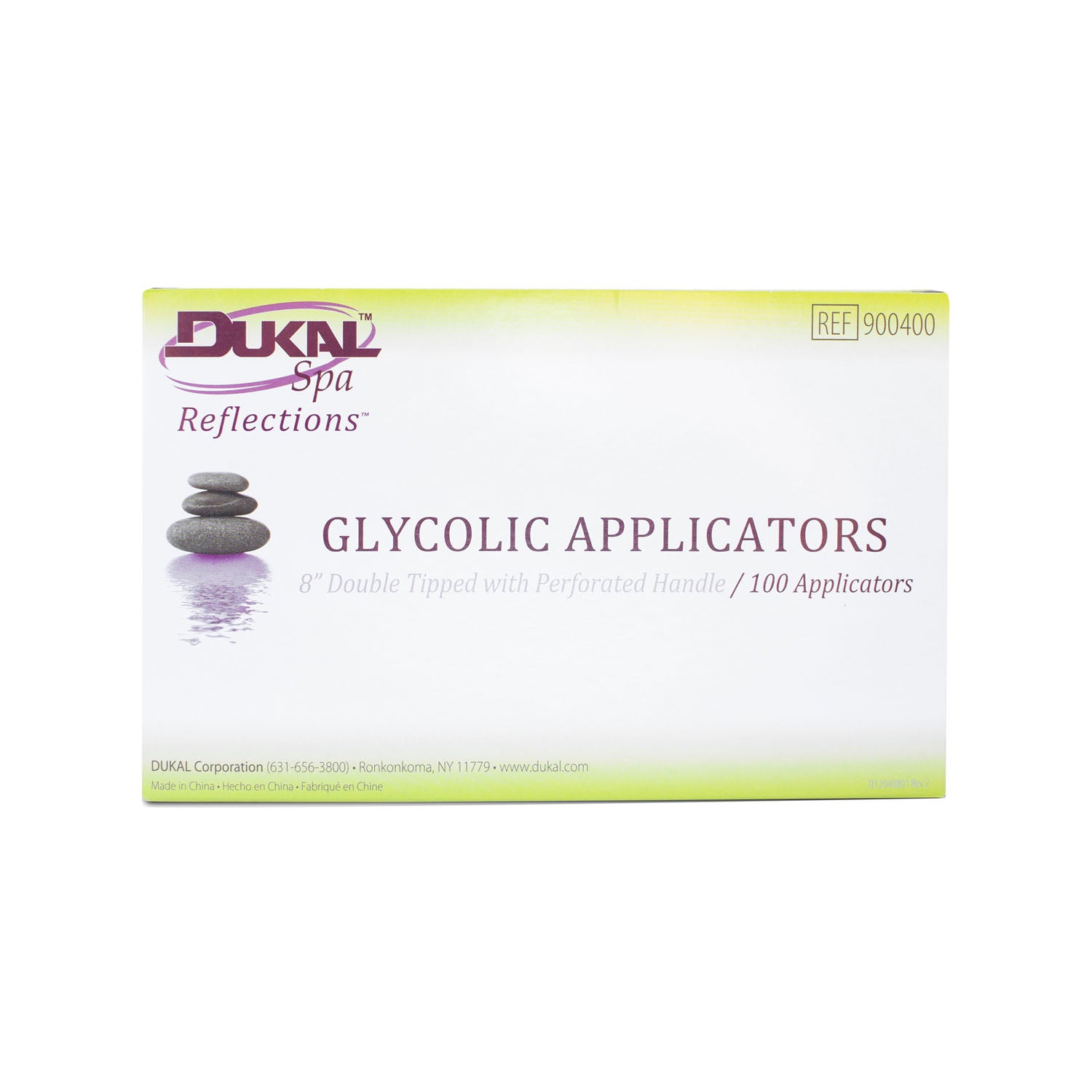 900400 - Dukal Corporation - Glycolic Applicator, 8", Dual Tip, Non-Sterile, 100/bx, 10 bx/cs    , cs
