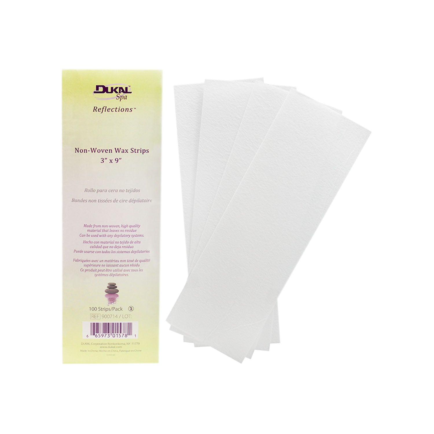 900714 - Dukal Corporation - Reflections™ Waxing Strips, 3" x 9", 100/pk, 24 pk/cs    , cs