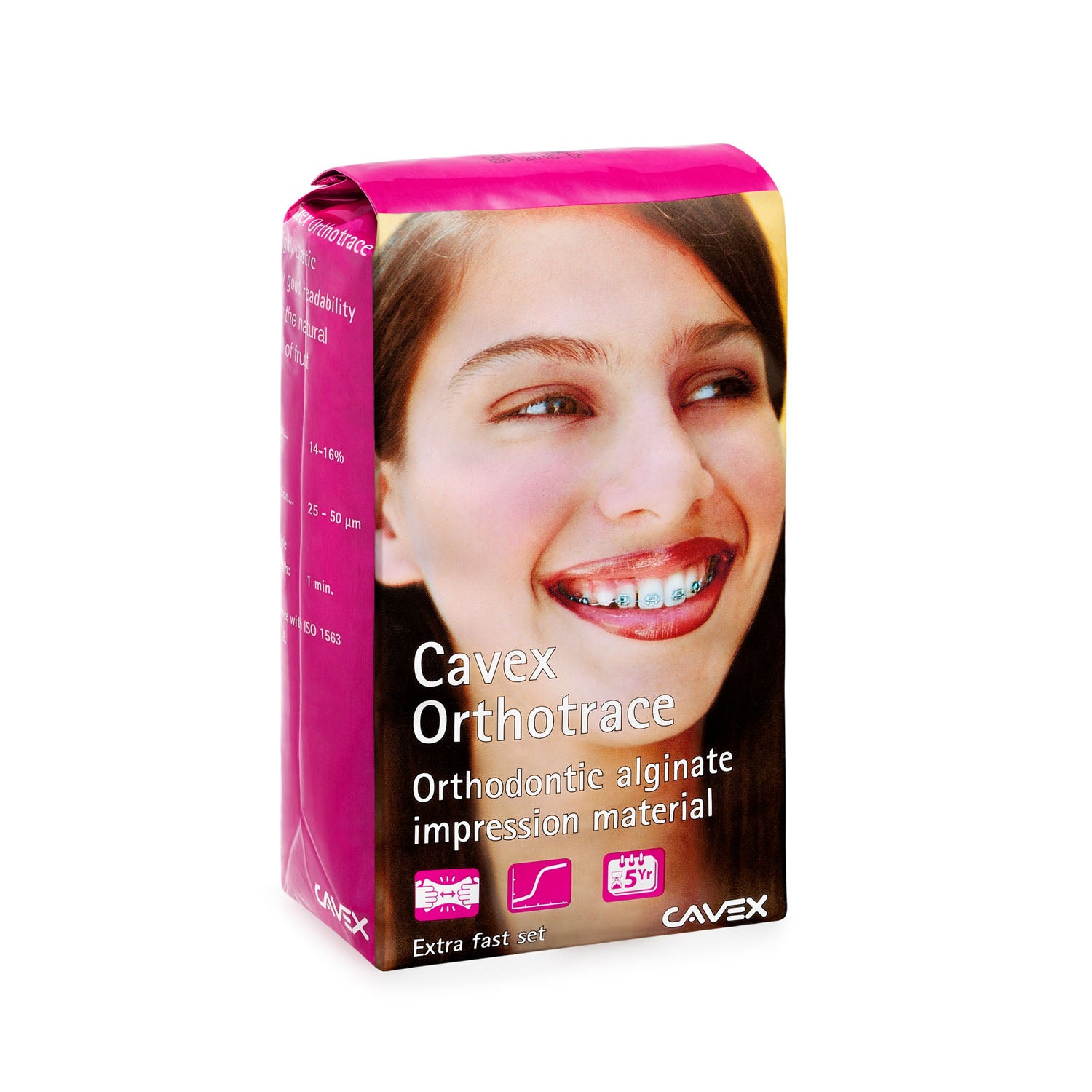 AA380 - Dukal Corporation - Cavex Orthotrace Orthodontic Alginate, X-Fast Set, Dust-free, 500g bag, 20 bg/cs    , cs