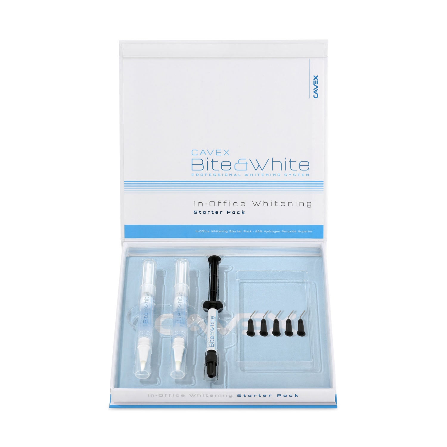 BW050 - Dukal Corporation - Bite&White In-Office HP25% Starter Pack, Includes: (2) 2-mL Whitening pens; (1) 1-mL Barrier/Spacer; (5) application tips/bx    , bx
