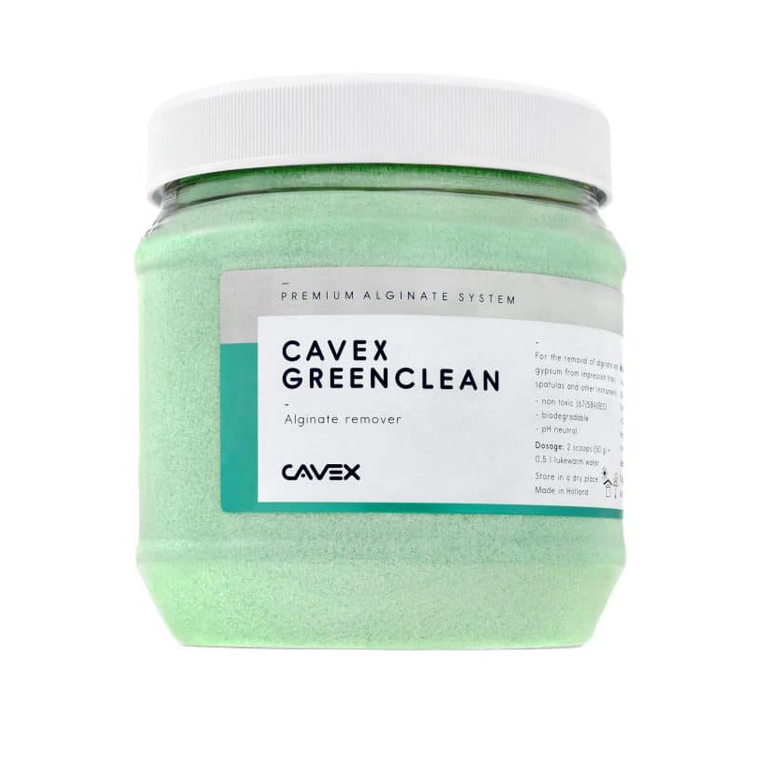 HA001 - Dukal Corporation - Cavex GreenClean 海藻酸鹽去除劑，1 公斤，1 桶/箱，18 桶/箱