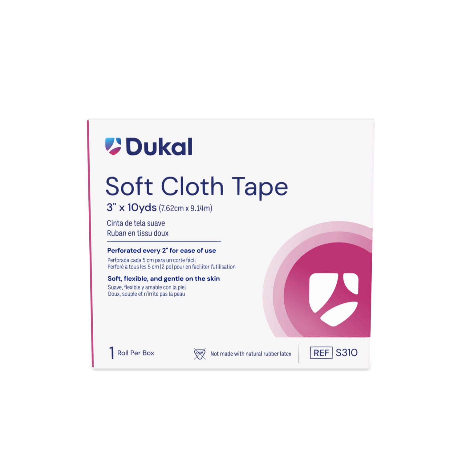 S310 - Dukal Corporation - Soft Cloth Tape, 3" X 10 yd, 1 rl/bx 25, bx/cs    , cs