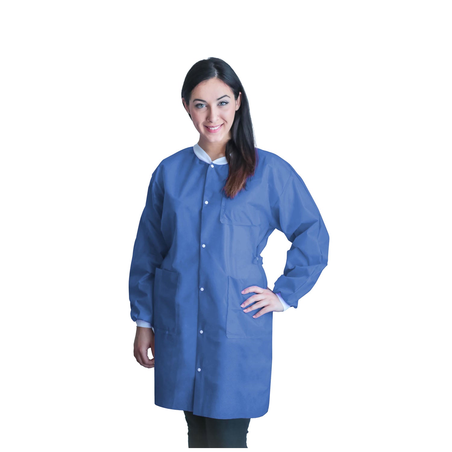 UGC-6613-M - Dukal Corporation - FitMe Lab Coats, Medium, Medical Blue, 10/bg    , bg