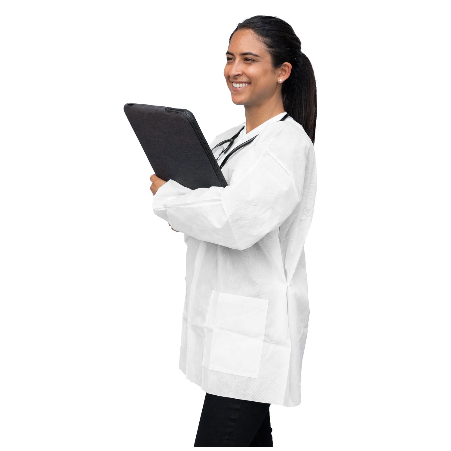 UGJ-6502-L - Dukal Corporation - FitMe Lab Jackets, Large, White, 10/bg    , bg
