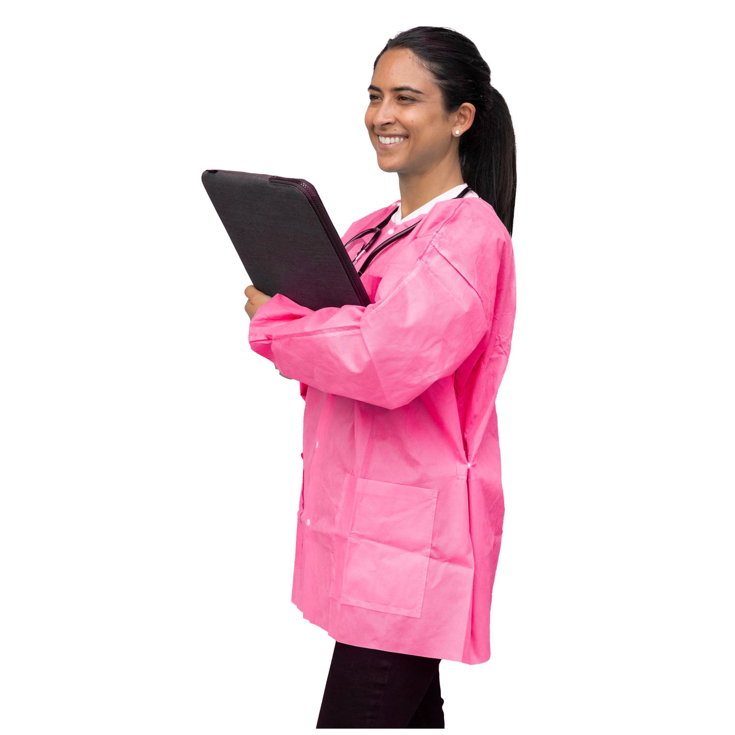 UGJ-6509-XXL - Dukal Corporation - Chaquetas de laboratorio FitMe, XX-Large, Rosa Frambuesa, 10/bolsa, bolsa