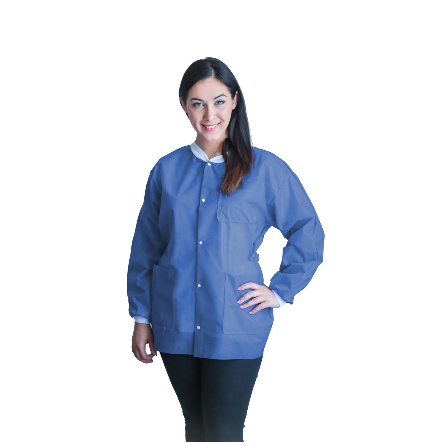 UGJ-6513-M - Dukal Corporation - FitMe Lab Jackets, Medium, Medical Blue, 10/bg    , bg