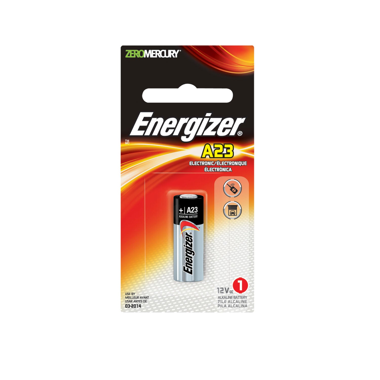 A23BPZ - Energizer Battery, Inc. - Battery, Alkaline, 12V, MAH:40, Button Stack, 6/pk, 12 pk/cs    , cs