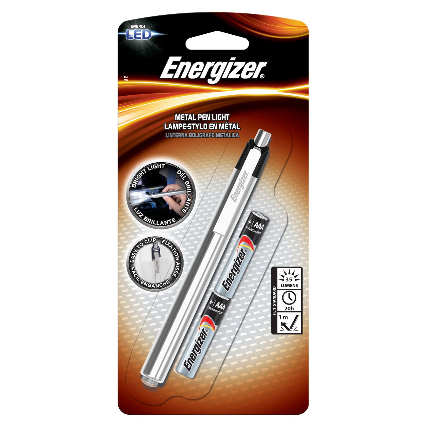 PLED23AEH - Energizer Battery, Inc. - Energizer Penlight, 4支/箱, 箱裝