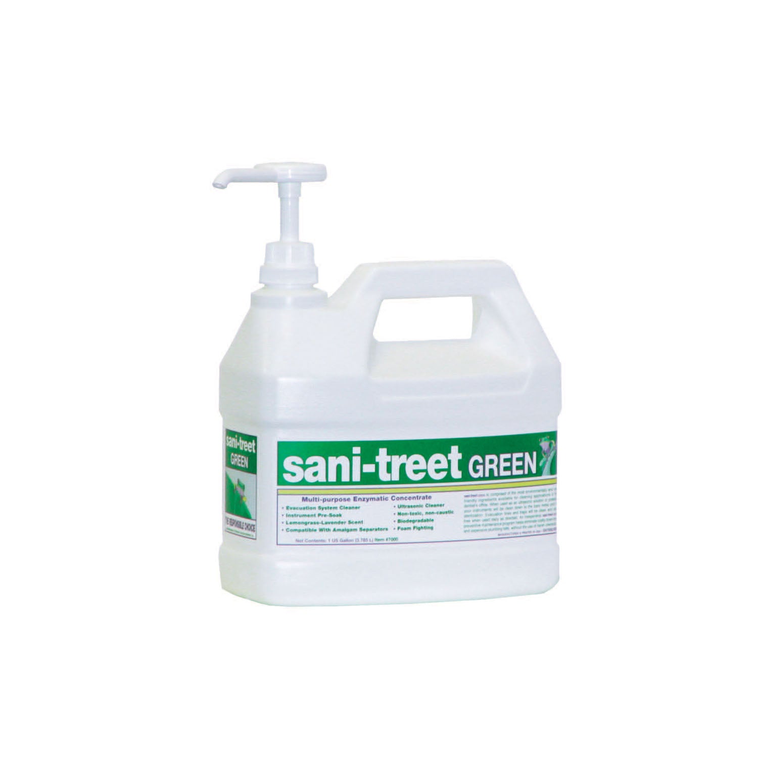 7000-NDC - Enzyme Industries, Inc. - Sani-Treet Green，加侖裝，檸檬草薰衣草香味，4 瓶/箱（製造商缺貨 - 到貨時庫存有限），箱