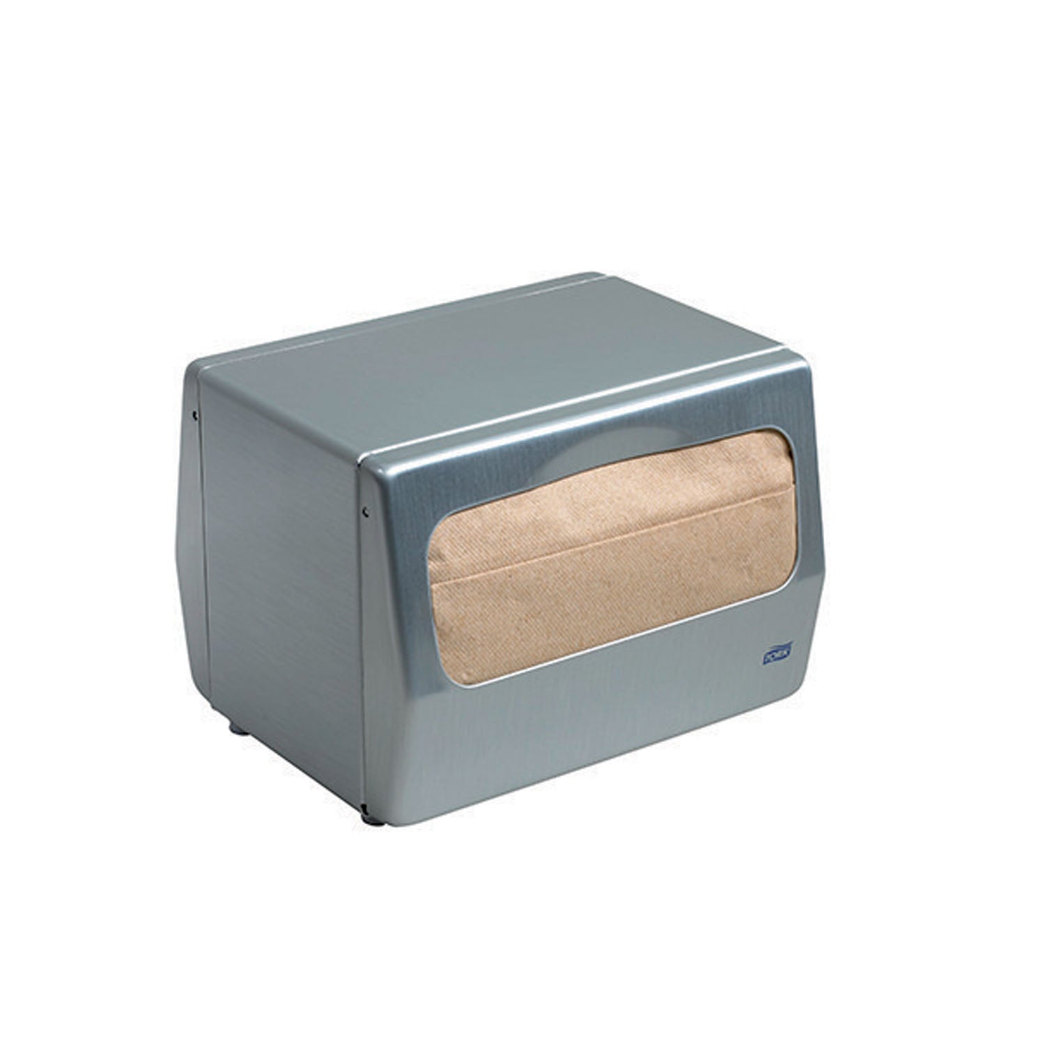 17TBS - Essity Professional Hygiene North America, LLC - Napkin Dispenser, Masterfold, Tabletop, Universal, Brushed Steel, N7, Metal, 5.6" x 7.5" x 6.3" (48 cs/plt) (To Be DISCONTINUED)    , ea