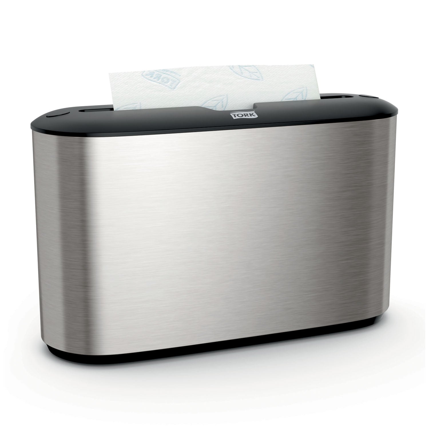 302030 - Essity Professional Hygiene North America, LLC - Dispensador de mostrador, toalla de mano, multiplegado, universal, metal/plástico, acero inoxidable, 7,9" x 12,7" x 4,6" (136 cajas/paquete), c/u