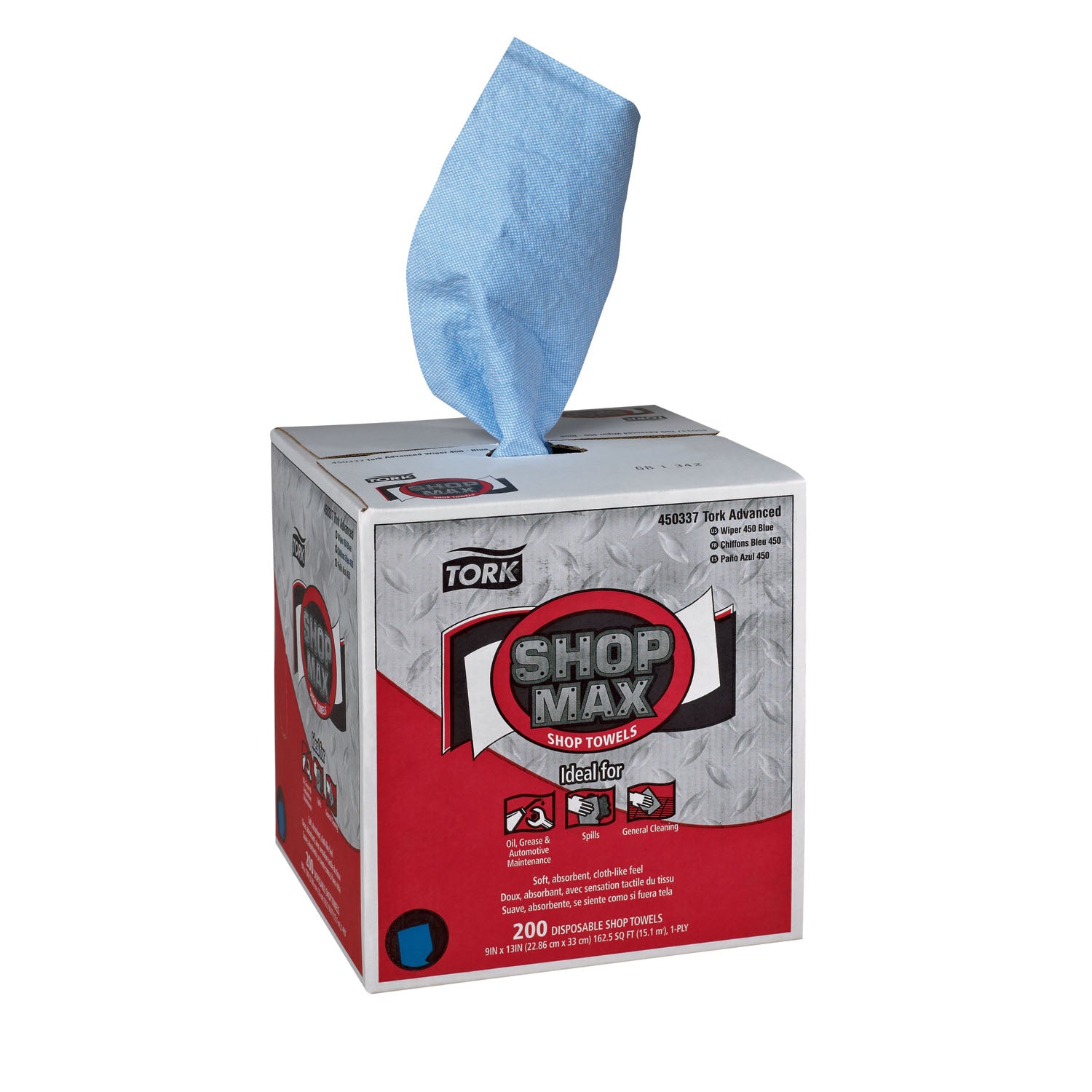 450337 - Essity Professional Hygiene North America, LLC - ShopMax Wiper, Centerfeed, Advanced, Blue, 1-Ply, 216.67ft, 200 sht/bx, 4 bx/cs (40 cs/plt)    , cs
