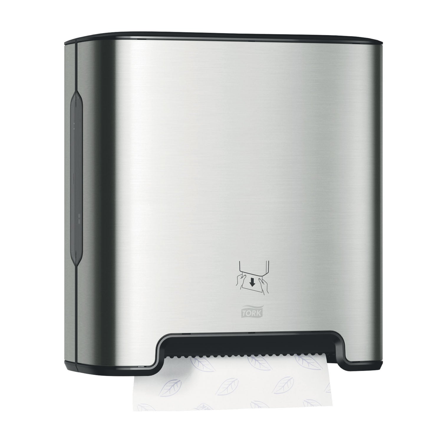 461002 - Essity Professional Hygiene North America, LLC - 通用型擦手紙巾盒，金屬/塑膠/不鏽鋼材質，H1，15.8 英吋 x 13.6 英吋 x 8.1 英吋（65 盒/板），每個不鏽鋼材質