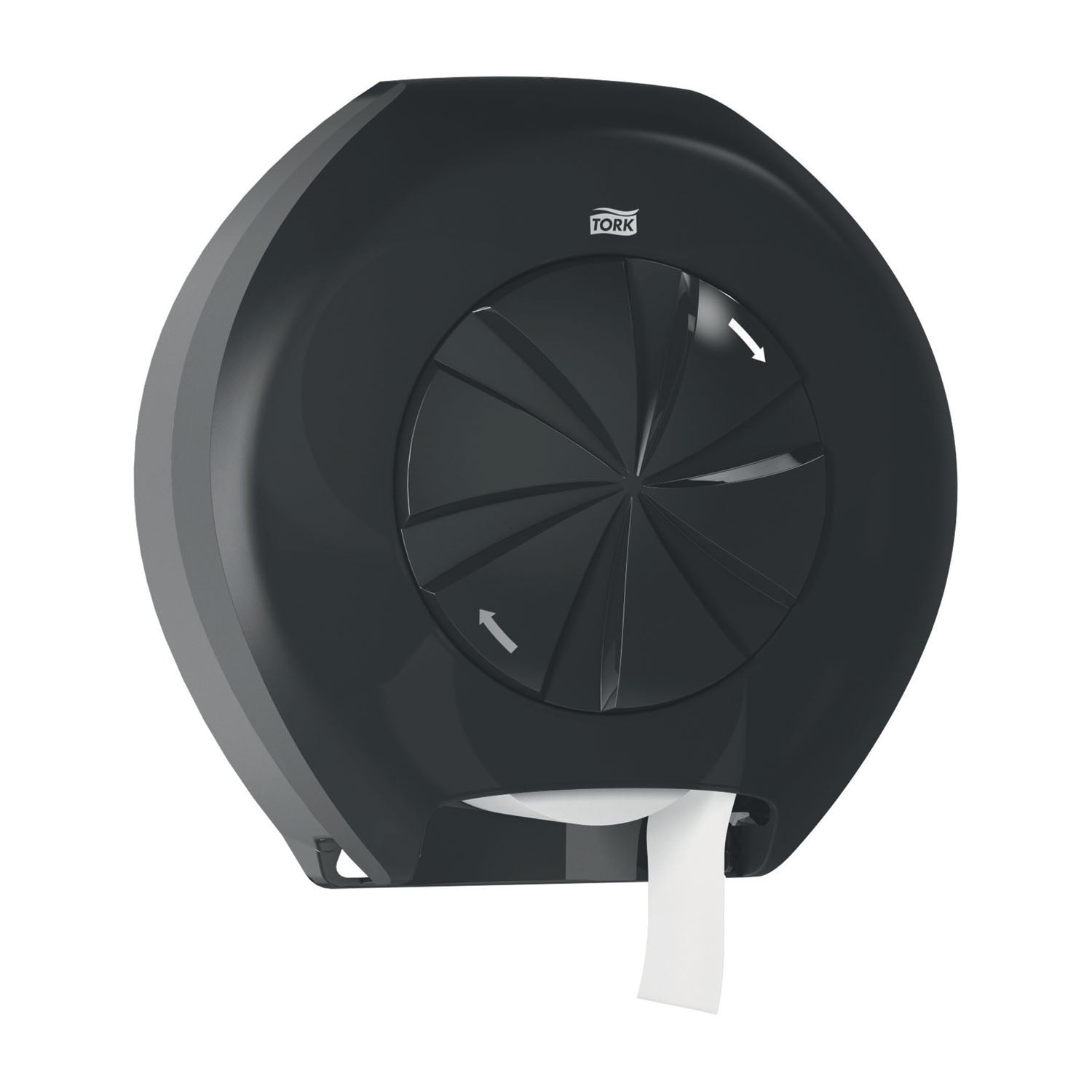 565828 - Essity Professional Hygiene North America, LLC - Bath Tissue Roll Dispenser, 3 Roll, for OptiCore®, Universal, Black, T11, Plastic, 14.6" x 14.1" x 6.3" (60 cs/plt)    , ea