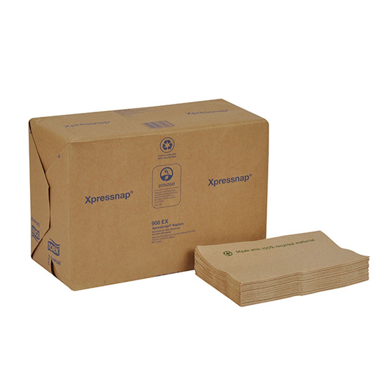 908EX - Essity Professional Hygiene North America, LLC - Dispenser Napkin, Environmental, Interfold, Universal, Natural, 1-Ply, Embossed, N4, 8.5" x 13", 500/pk, 12 pk/cs (49 cs/plt)    , cs
