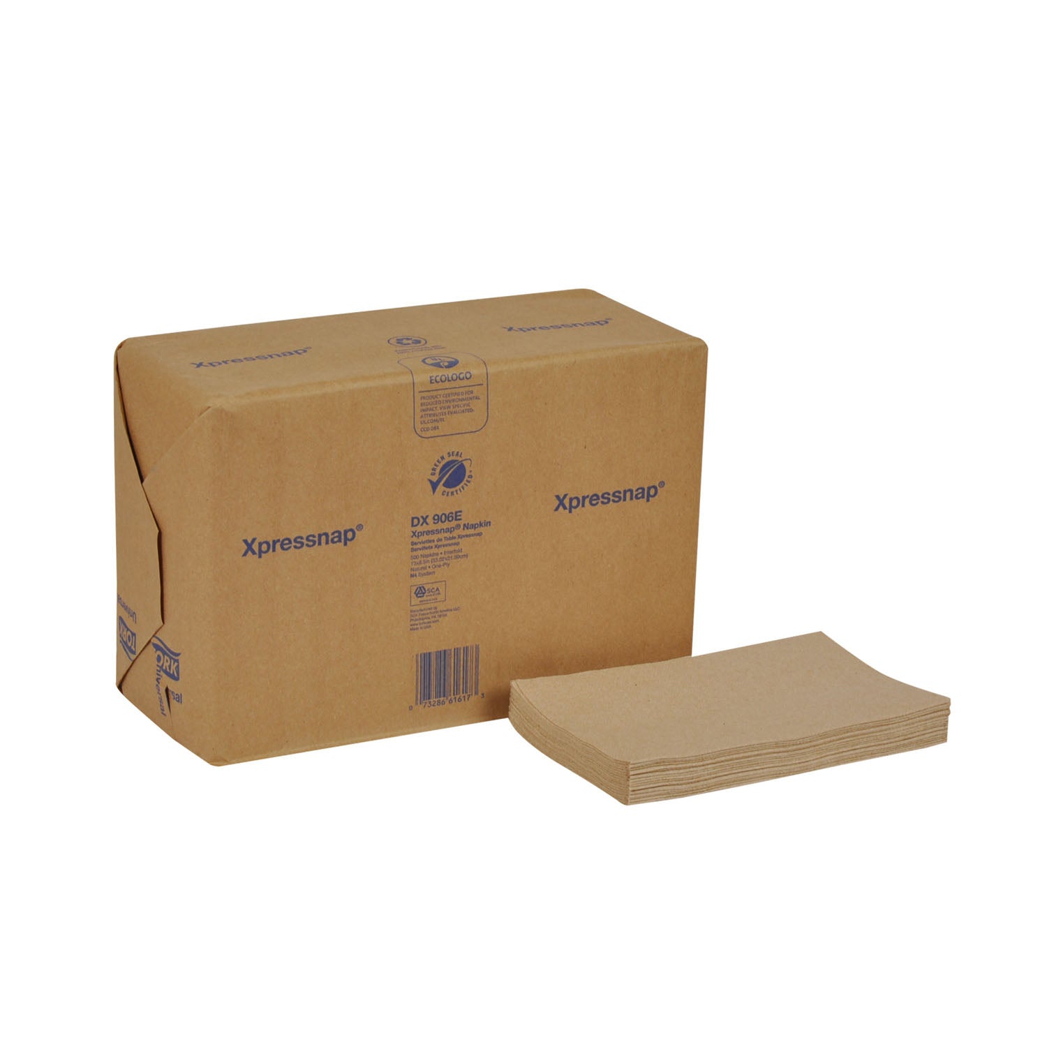 DX906E - Essity Professional Hygiene North America, LLC - Dispenser Napkin, Universal, Natural, 1-Ply, Embossed, N4, 8.5" x 13", 500/pk, 12 pk/cs (49 cs/plt)    , cs