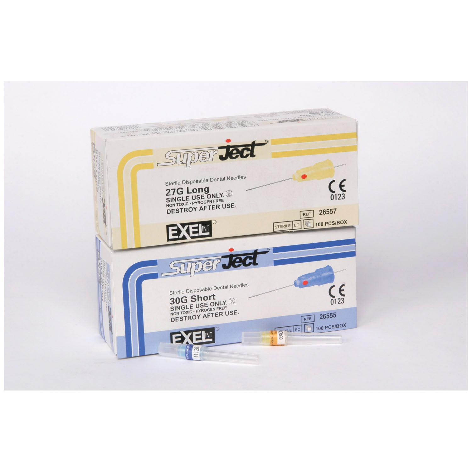 26557 - Exel Corporation - Dental Needle, 27G Long (32mm), 100/bx, 10 bx/cs    , cs