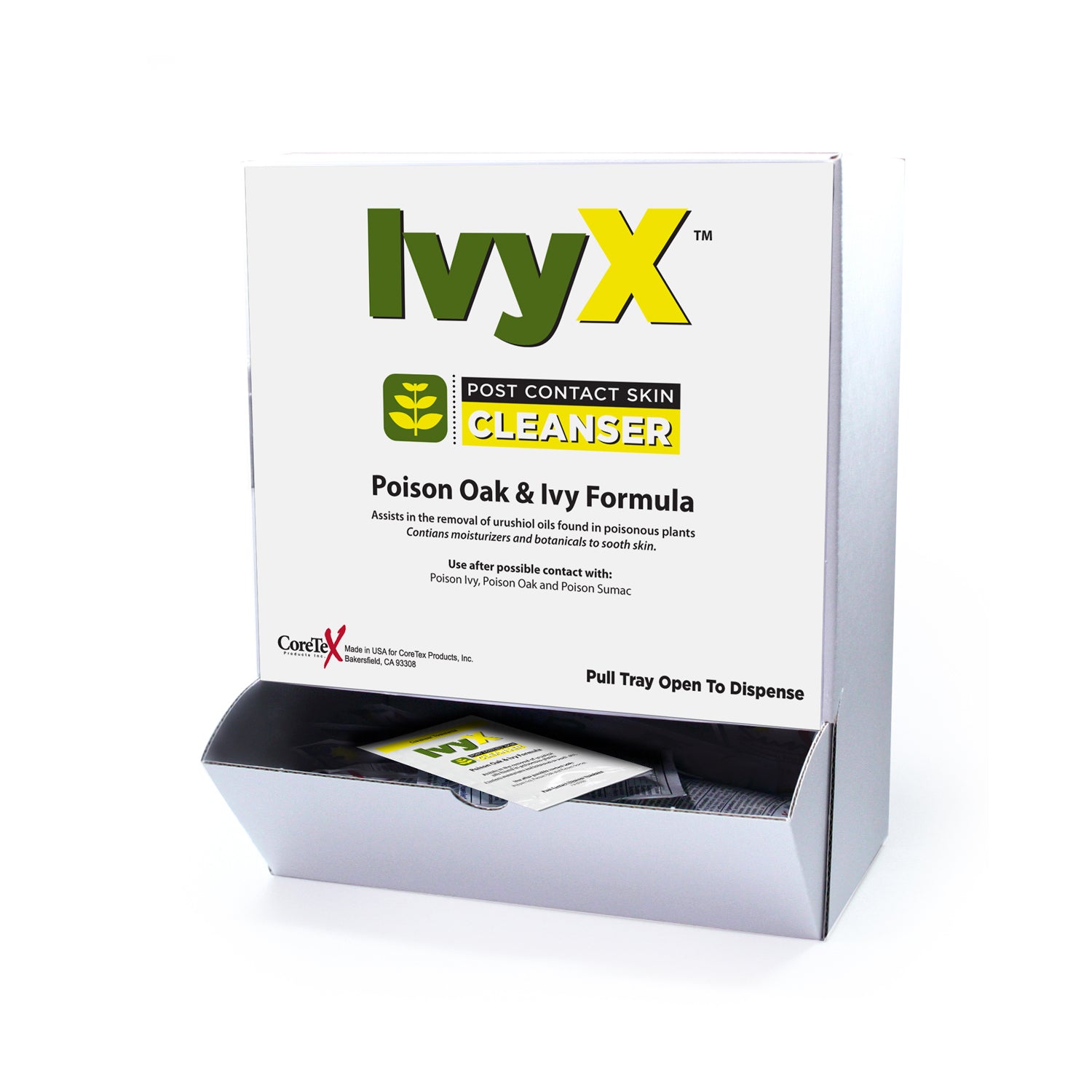 18-062 - First Aid Only/Acme United Corporation - IvyX Post-Contact Cleanser Packets, 25/bx (DROP SHIP ONLY - $150 Minimum Order)    , bx