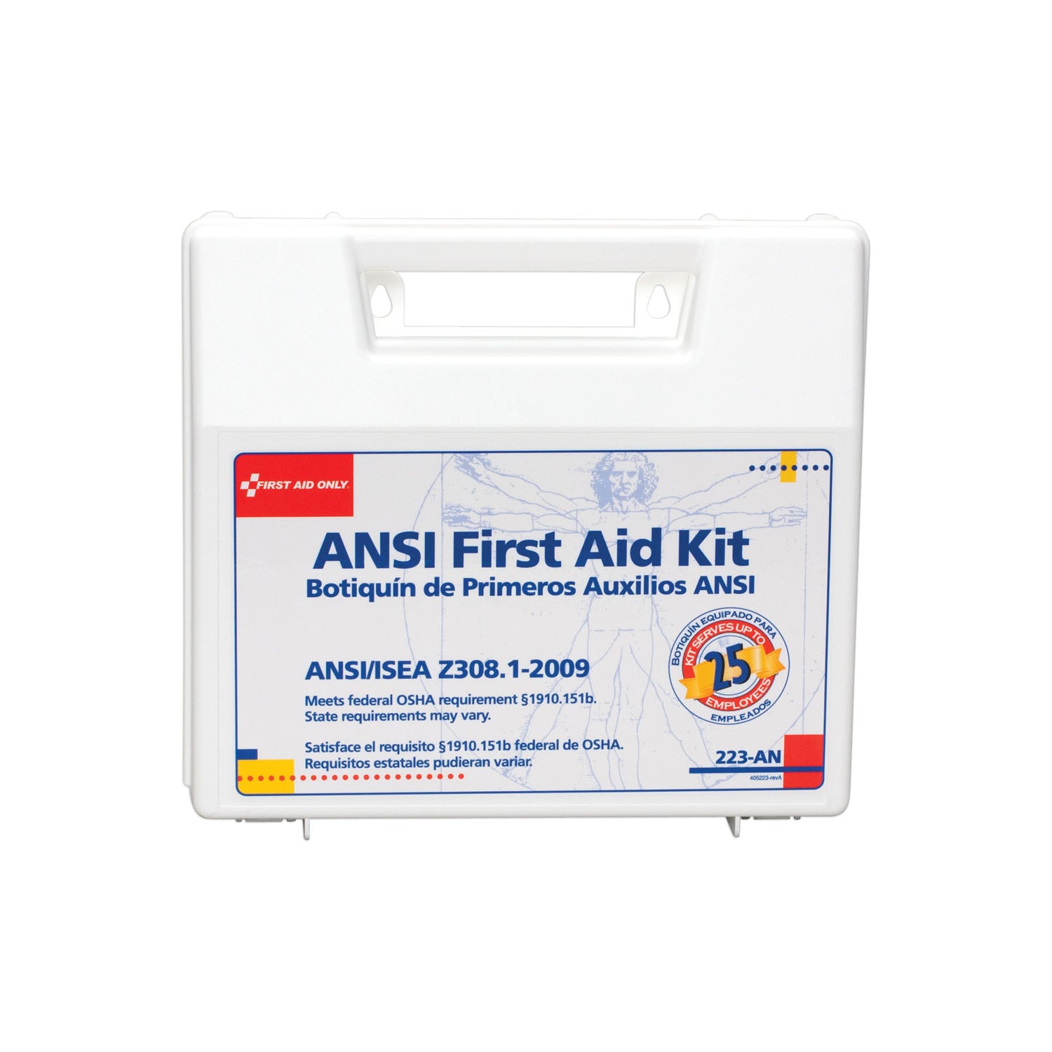 223-AN - Primeros auxilios solamente/Acme United Corporation - Kit a granel para 25 personas, 110 piezas, estuche de plástico, 1 unidad (SOLO ENVÍO DIRECTO - Pedido mínimo de $150)