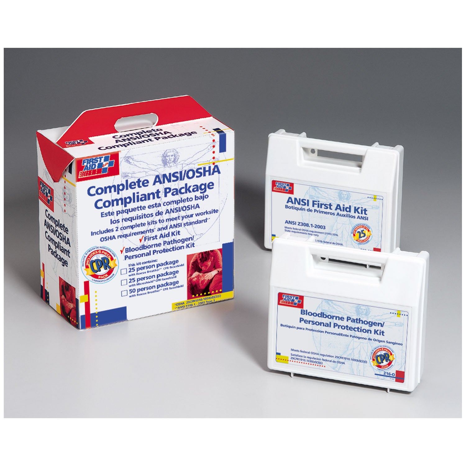 227-CP - First Aid Only/Acme United Corporation - 25 Person Complete OSHA Compliance Package (First Aid and BBP) (DROP SHIP ONLY - $150 Minimum Order)    , ea